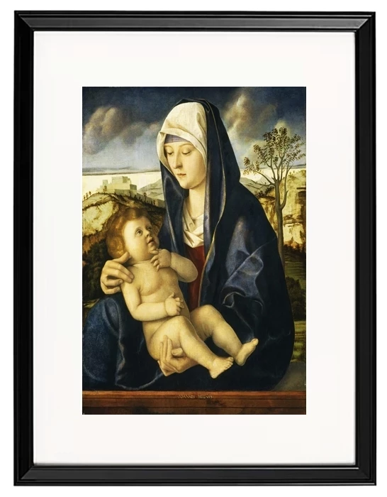 Madonna mit Kind in einer Landschaft – 1490