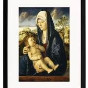 Madonna mit Kind in einer Landschaft – 1490