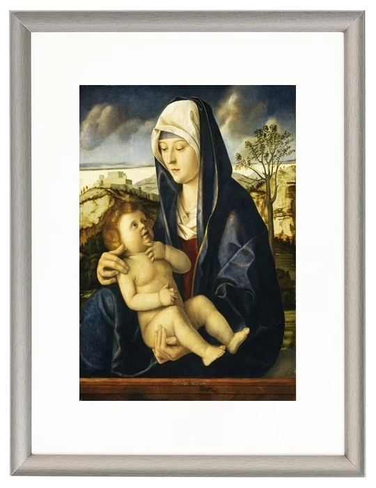 Madonna mit Kind in einer Landschaft – 1490