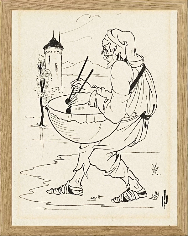 Mann mit Trommel – 1893