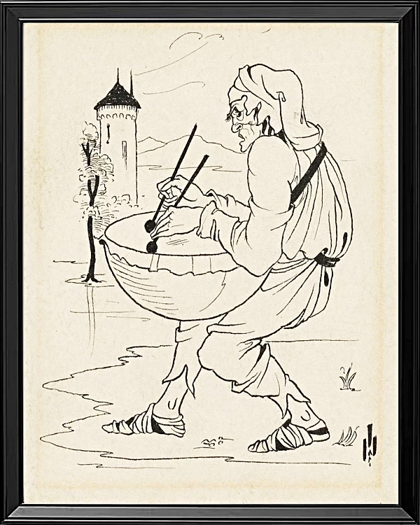 Mann mit Trommel – 1893