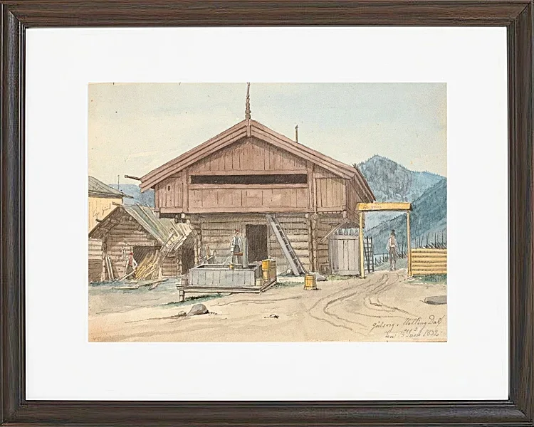 Martinus Rørbye – Bauernhaus 1831 | Giclée Kunstdruck gerahmt