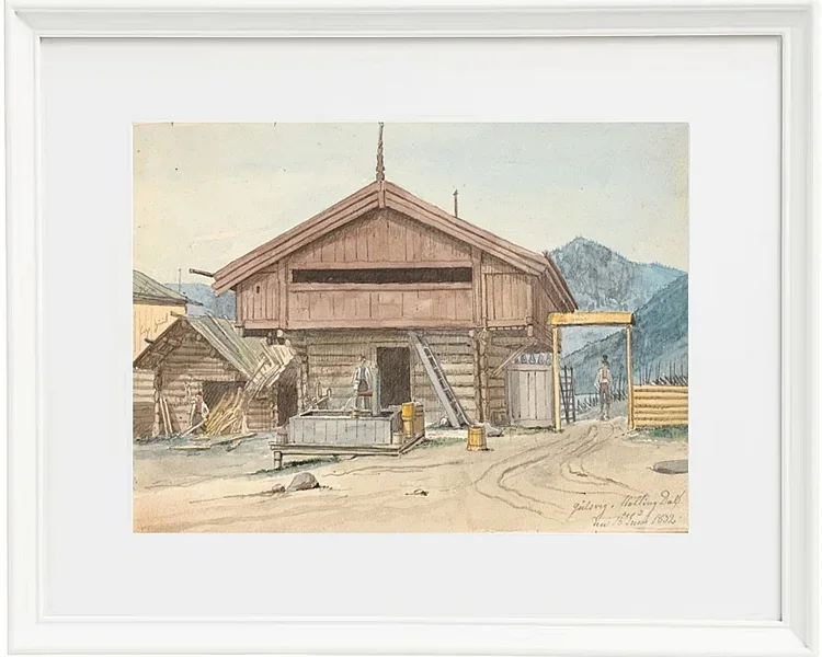 Martinus Rørbye – Bauernhaus 1831 | Giclée Kunstdruck gerahmt