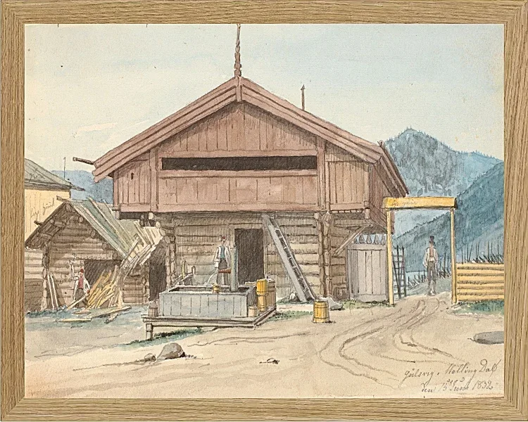 Martinus Rørbye – Bauernhaus 1831 | Giclée Kunstdruck gerahmt