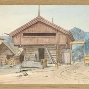 Martinus Rørbye – Bauernhaus 1831 | Giclée Kunstdruck gerahmt