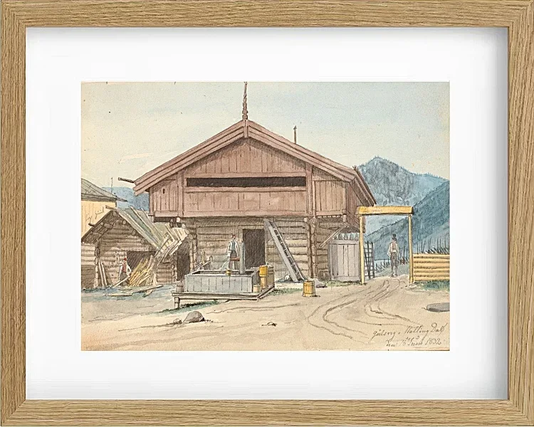 Martinus Rørbye – Bauernhaus 1831 | Giclée Kunstdruck gerahmt