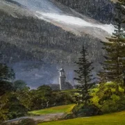 Martinus Rørbye | Blick auf Chamonix und Mont Blanc - 1834 | Gerahmter Kunstdruck | Goldenes Zeitalter Dänemark