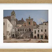 Martinus Rørbye – Blick auf den Platz in Amalfi 1834 | Giclée Kunstdruck gerahmt