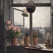 Martinus Rørbye – Blick aus dem Künstlerzimmer 1825 | Giclée Kunstdruck gerahmt
