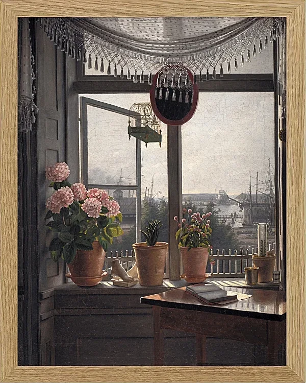 Martinus Rørbye – Blick aus dem Künstlerzimmer 1825 | Giclée Kunstdruck gerahmt