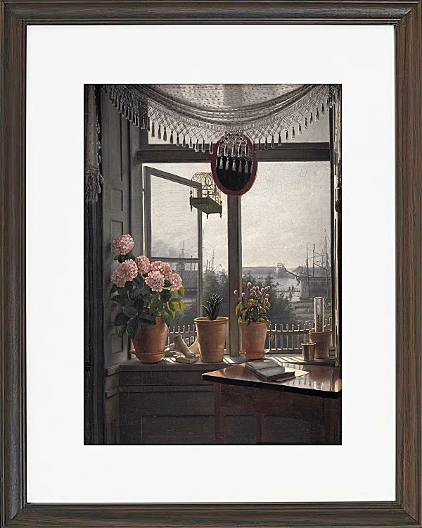 Martinus Rørbye – Blick aus dem Künstlerzimmer 1825 | Giclée Kunstdruck gerahmt