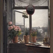 Martinus Rørbye – Blick aus dem Künstlerzimmer 1825 | Giclée Kunstdruck gerahmt