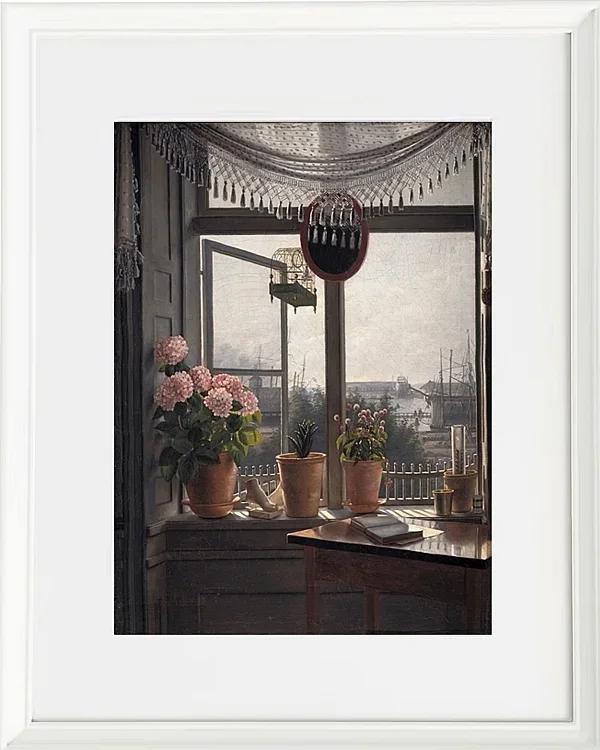 Martinus Rørbye – Blick aus dem Künstlerzimmer 1825 | Giclée Kunstdruck gerahmt