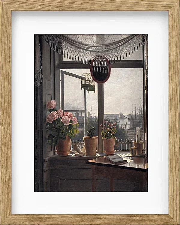 Martinus Rørbye – Blick aus dem Künstlerzimmer 1825 | Giclée Kunstdruck gerahmt