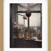 Martinus Rørbye – Blick aus dem Künstlerzimmer 1825 | Giclée Kunstdruck gerahmt