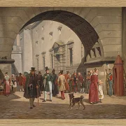 Martinus Rørbye – Das Gefängnis von Kopenhagen 1831 | Giclée Kunstdruck gerahmt