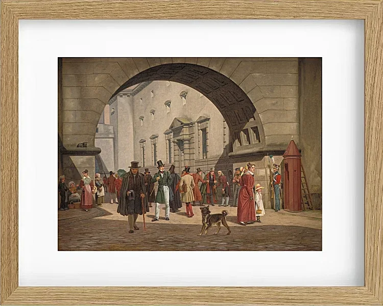 Martinus Rørbye – Das Gefängnis von Kopenhagen 1831 | Giclée Kunstdruck gerahmt