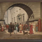 Martinus Rørbye – Das Gefängnis von Kopenhagen 1831 | Giclée Kunstdruck gerahmt