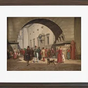 Martinus Rørbye – Das Gefängnis von Kopenhagen 1831 | Giclée Kunstdruck gerahmt