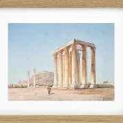 Martinus Rørbye – Der Zeustempel 1835 | Giclée Kunstdruck gerahmt