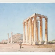 Martinus Rørbye – Der Zeustempel 1835 | Giclée Kunstdruck gerahmt