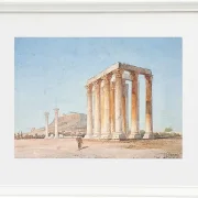 Martinus Rørbye – Der Zeustempel 1835 | Giclée Kunstdruck gerahmt