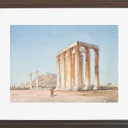 Martinus Rørbye – Der Zeustempel 1835 | Giclée Kunstdruck gerahmt