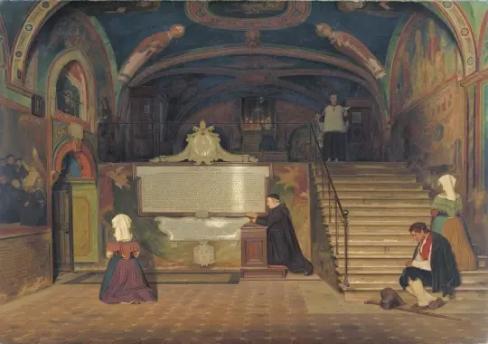 Martinus Rørbye | San Benedetto-klosteret i Subiaco - 1843 | Indrammet kunsttryk | Danmarks Guldalder