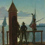 Martinus Rørbye | Citadel in Copenhagen by Moonlight – 1839 | Indrammet kunsttryk | Danmarks Guldalder