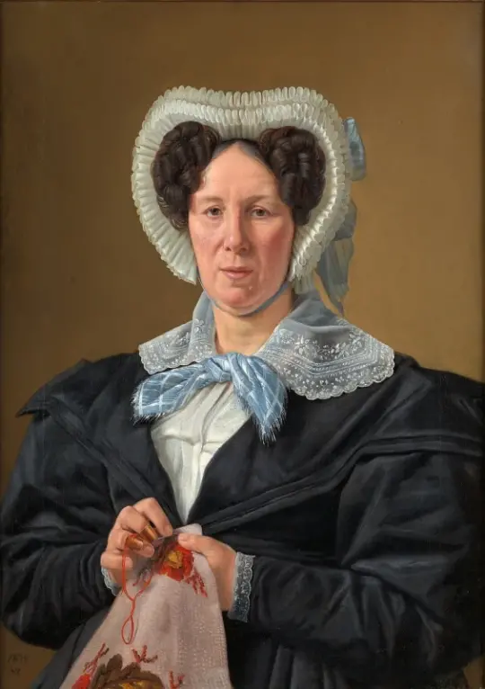 Martinus Rørbye | Kunstnerens mor – 1834 | Indrammet kunsttryk | Danmarks Guldalder