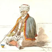 Martinus Rørbye | En tyrkisk opiumryger - 1836 | Indrammet kunsttryk | Danmarks Guldalder