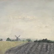 Martinus Rørbye | Ein Innenhof in Rom – 1831 | Gerahmter Kunstdruck | Goldenes Zeitalter Dänemark