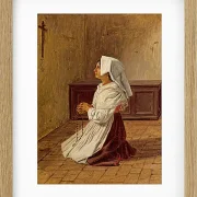 Martinus Rørbye – Eine betende Italienerin 1836 | Giclée Kunstdruck gerahmt