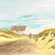 Martinus Rørbye | Frederikshavns gamle kirke - 1833 | Indrammet kunsttryk | Danmarks Guldalder