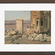 Martinus Rørbye – Griechen arbeiten in den Ruinen der Akropolis 1834 | Giclée Kunstdruck gerahmt