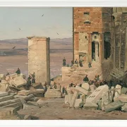 Martinus Rørbye – Griechen arbeiten in den Ruinen der Akropolis 1834 | Giclée Kunstdruck gerahmt