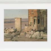 Martinus Rørbye – Griechen arbeiten in den Ruinen der Akropolis 1834 | Giclée Kunstdruck gerahmt