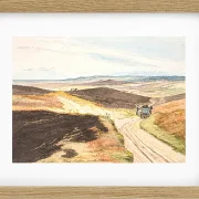 Martinus Rørbye – Hohle Straße in den Hügeln von Tolne, Vendsyssel 1833 | Giclée Kunstdruck gerahmt