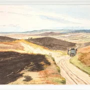 Martinus Rørbye – Hohle Straße in den Hügeln von Tolne, Vendsyssel 1833 | Giclée Kunstdruck gerahmt