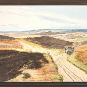 Martinus Rørbye – Hohle Straße in den Hügeln von Tolne, Vendsyssel 1833 | Giclée Kunstdruck gerahmt