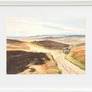 Martinus Rørbye – Hohle Straße in den Hügeln von Tolne, Vendsyssel 1833 | Giclée Kunstdruck gerahmt
