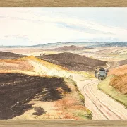 Martinus Rørbye – Hohle Straße in den Hügeln von Tolne, Vendsyssel 1833 | Giclée Kunstdruck gerahmt