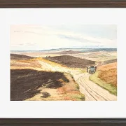 Martinus Rørbye – Hohle Straße in den Hügeln von Tolne, Vendsyssel 1833 | Giclée Kunstdruck gerahmt