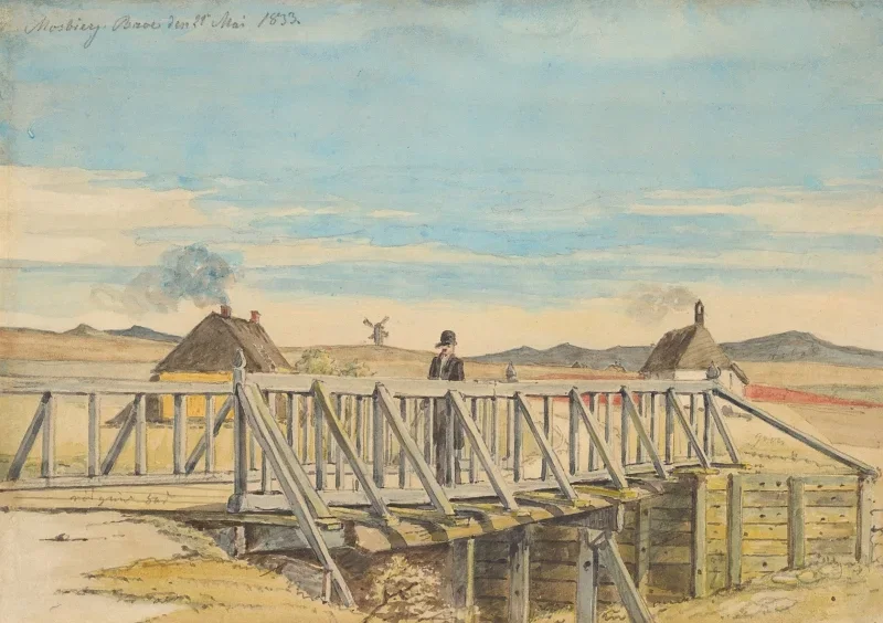 Martinus Rørbye | En bedende italiensk kvinde - 1836 | Gerahmter Kunstdruck | Goldenes Zeitalter Dänemark
