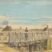 Martinus Rørbye | En bedende italiensk kvinde - 1836 | Gerahmter Kunstdruck | Goldenes Zeitalter Dänemark