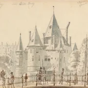 Martinus Rørbye | Det gamle vejehus i Amsterdam – 1834 | Indrammet kunsttryk | Danmarks Guldalder