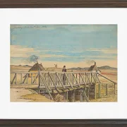 Martinus Rørbye – Landschaft mit einer Brücke bei Mosbjerg 1833 | Giclée Kunstdruck gerahmt