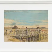 Martinus Rørbye – Landschaft mit einer Brücke bei Mosbjerg 1833 | Giclée Kunstdruck gerahmt