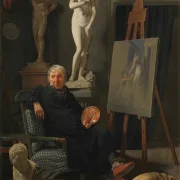 Martinus Rørbye – Porträt des Malers C. A. Lorentzen 1827  | Giclée Kunstdruck gerahmt