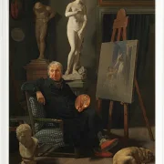 Martinus Rørbye – Porträt des Malers C. A. Lorentzen 1827  | Giclée Kunstdruck gerahmt